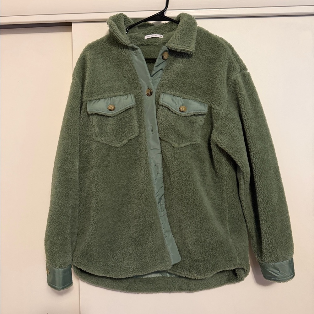 Staccato Olive Sherpa Jacket
